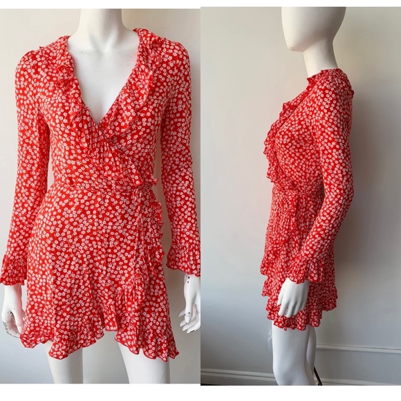 XIX Palms Printed Wrap Dress - Picture 5 of 6